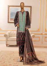 Bin Saeed Fabric - NSM-051-EMB R-64-3 Piece Chikankari Stitched Suit